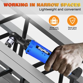 Xinng 3/8" Electric Ratchet Wrench, 2300 RPM 12V Cordless Battery Powered Ratchet Wrench Set with LED Light,Power Ratchet Wrench Kit w/2 x1500mAh Batteries,Charger,7 Sockets,Gloves