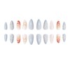 24PCS Ocean Theme Press On Nails - 3D Blue White