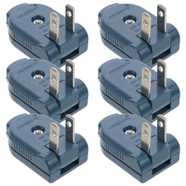 Housoutil 6PCS Extension Cord Replacement Plug, 10a 125v Us Standard Rotatable Electrical Plug for Small Appliances Power Supply Board Small Appliances Lighting DIY Projects