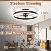 VOLISUN Low Profile Ceiling Fans with Lights and Remote, 19.7in