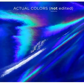 VViViD Deco65 Holographic - Rollo de vinilo calcomanía permanente (72 x 12 pulgadas), color azul chapado en cromo