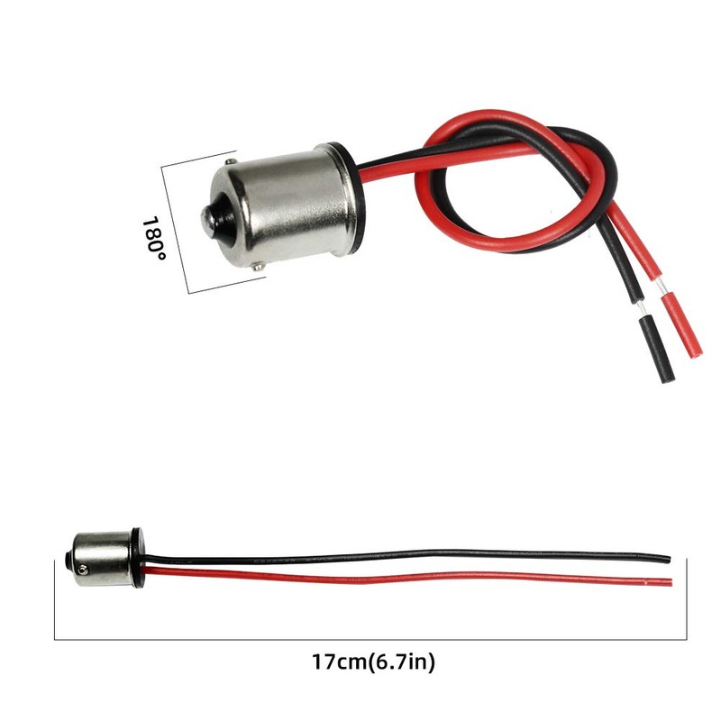 HUIQIAODS 1156 Male Adapter Wiring Harness BA15S BAY15D Headlight Tail