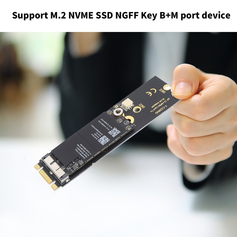 Card Adapter BCM94360CS WLAN Card to M.2 NVME SSD NGFF