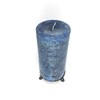 Classic Blue Unscented Rustic Textured Pillar Candle - Choose Size