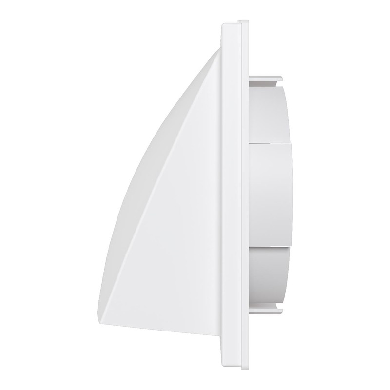 White Wall Vent Hood with Gravity Flap | Durable ASA