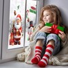 EDWINENE 6Sheet Christmas Window Stickers, Christmas Window Cling Sticker Decoration,Double-Sided
