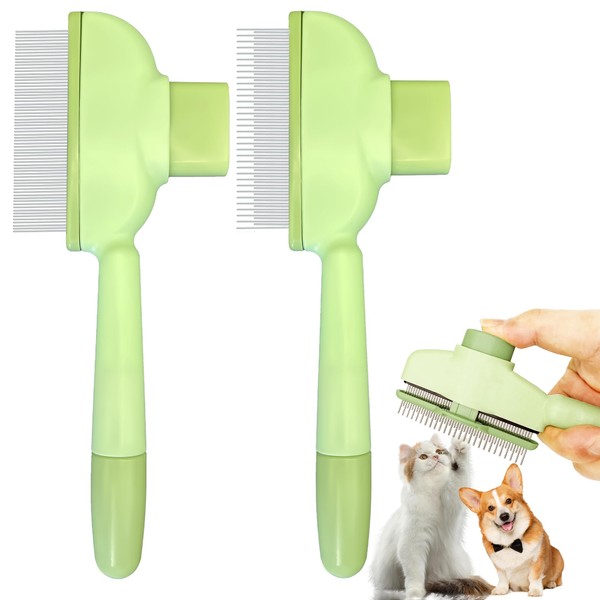 Flea Comb for Dogs and Cats with Release Button Fine