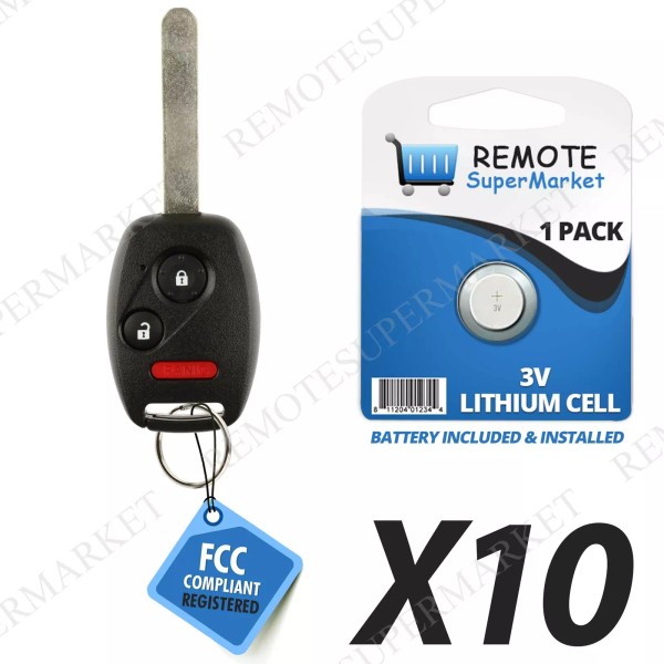 RemoteSuperMarket Lot 10 Wholesale Bulk Keyless Entry Remote Key Fob