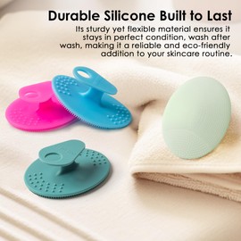 4 Pack INNERNEED Silicone Face Scrubber for Deep Cleansing and Exfoliation – Soft Facial Cleansing Brush, Gentle for All Skin Types, Blackhead Remover, Portable