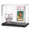 Acrylic Display Case Box for Baseball and Cards, Dual Baseball