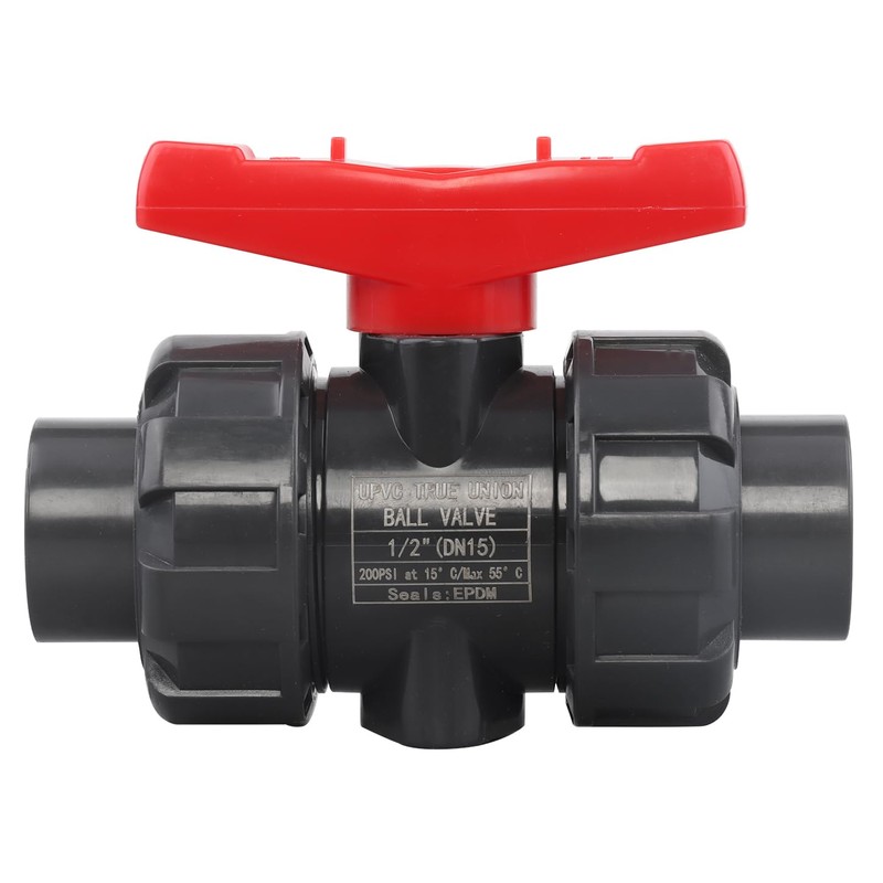 DERNORD 2 Pack PVC True Union Ball Valve NPT Threaded