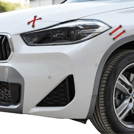 2PCS Universal Car 3D Simulation Shoelaces Stickers Stitches Graphic Decal Auto Patch Strap Bandage Bumper Sticker for Bumper Trunk Window Laptop Truck RV Boat (Red)