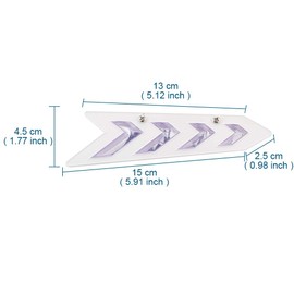 XhuangTech 2 Pcs Car Windshield Wiper Blade Spoilers for Enhancing Wiper Blades Arm Pressure, Universal ABS Wiper Wing Blade Spoilers Presser, Arrow-Shaped Car Wiper Blade Accessories (White)