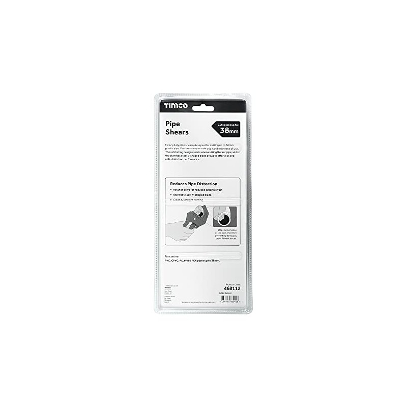 TIMCO Pipe Shears - Hard Wearing - Fast Cutting V-Shaped