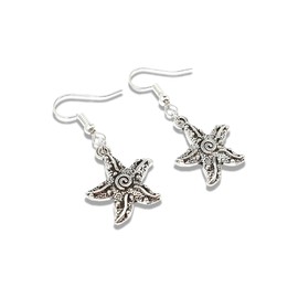 Starfish Earrings, Sea Star Charm Earrings, Beach Earrings, Beach Jewellery