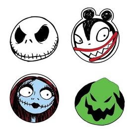 Nightmare Before Christmas NBX Character Heads Coasters (Set of 4)