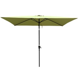 Royard Oaktree 6x9ft Patio Umbrella, Outdoor Rectangular Market Umbrella with Crank and Push Button Tilt, Outside UV Protection Sun Shade Table Umbrella for Garden Lawn Backyard Poolside, Lime green