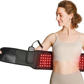 ALLJOY Cordless Red Light Therapy Belt Infrared Light Therapy for Body, 660nm 850nm Near Infrared Light Therapy Device for Waist Muscle Soreness Decrease Inflammation Skin Care