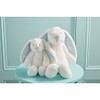Mud Pie Blue Plush Bunny, Large, 15" x 9", White