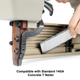 KIMSING 14 Gauge 1-1/4'' (32mm) Length Concrete Nails 800 PCS/BOX, Concrete T-Nails for Concrete Nailers Smooth Shank