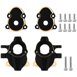 RZXYLRC Heavy Duty Brass Steering Knuckles + Front Axle Weights Cover for Redcat Ascent-18 1/18 RC Crawler Upgrades Parts, 50g/Set (Front)
