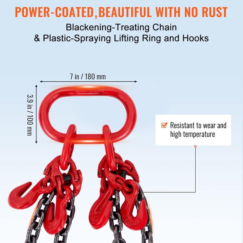VEVOR Chain Sling, 5/16 Inch X 5 Ft Lifting Chains