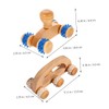 ORFOFE 2Pcs Wooden Muscle Massager Portable Foot Roller for Leg