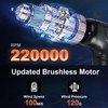 DOWYLIK Compressed Air Duster, 220,000RPM Strong Compressed Air, Brushless Canned