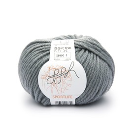 ggh Sportlife - New Wool (Superwash) - 50g Ball - Suitable for Knitting and Crocheting - Colour 003 - Cool Grey