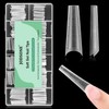 JODSONE Long Coffin Nail Tips Soft Gel Matte Half Cover