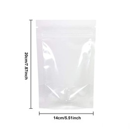100 Pack Clear Zipper Stand Up Pouch Bag, Dry Fruit Food Packaging Bag, Moisture-Proof Transparent Sealing Bag Resealable Ziplock Snack Food Tea Pouches (5.51" x 7.87")