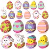 Pack of 24 wooden Easter pendants, 8 Easter decorations, wood,