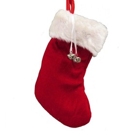 Kurt Adler Red Velvet Stocking with White Fur Cuff