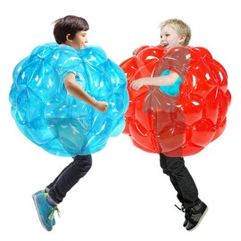 2 Pack-bumpers, bounce ball for Kids, sumo/grass ball for child outdoor team gaming play for 3-12 ages (60 cm, blue+red)
