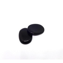 L PEDRA & CRYSTAL Worry Stone A Handheld Comfort to Ease Stress, Enhance Focus, and Promote Inner Peace (Black Jasper Worry Stone).