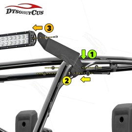 DYSO Fit 2016-2025 Honda Pioneer 1000 54" LED Light Bar Upper Roof Mounting Brackets