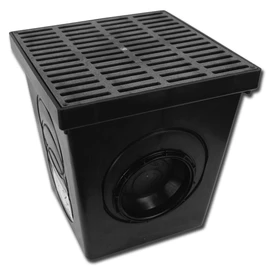Polylok 12"x12" Square Catch Basin Kit (Black Grate)