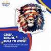 Lion American Flag Stickers - Patriotic Animal Decals - USA