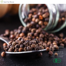 San'ta Rosa Black Pepper Hole, 3.5 oz (100 g), Black Pepper, Pepper Refill, Organic, Organic JAS Spices, Herbs