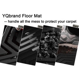Camry Floor Mat - All Weather Waterproof Durable Anti-Slip Odorless TPE Front and Rear Row Set Custom-Fit High-Raised Lip Floor Liner Compatible with 2018-2024 Toyota Camry