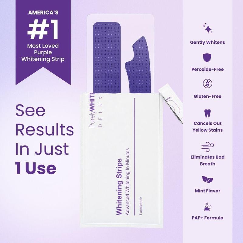 PurelyWHITE | Purple Teeth Whitening Strips