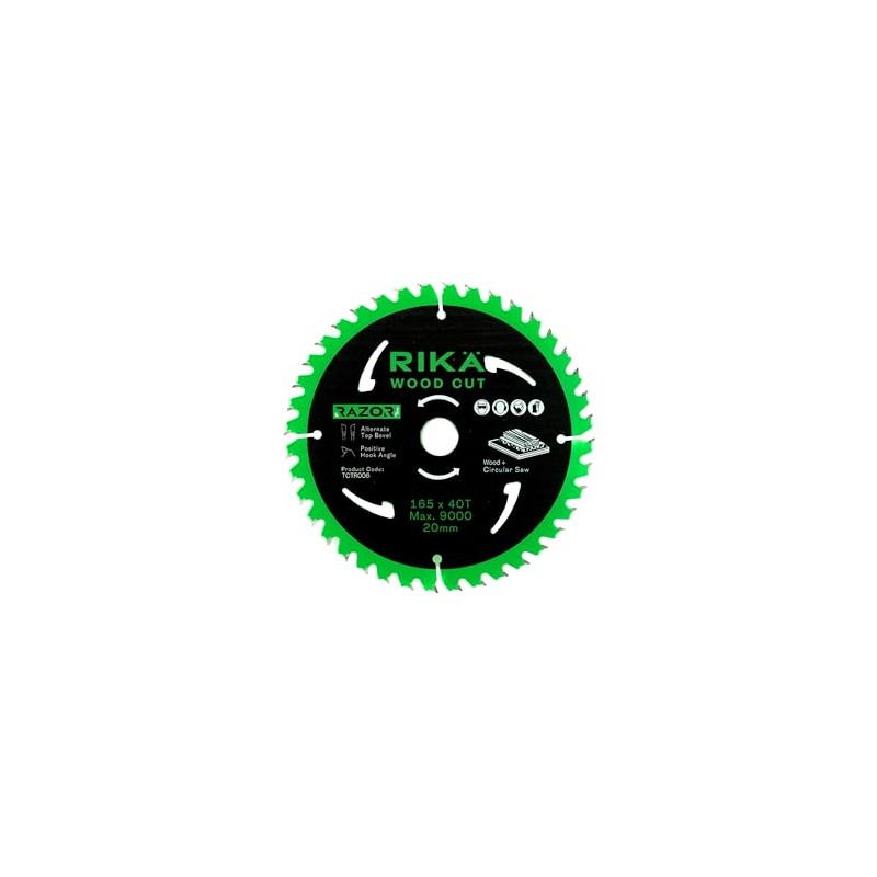Rikä TCTR006 Razor Pro TCT Circular Saw Blade 165mm x