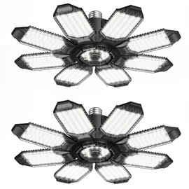 Craftersmark LED Garage Lights - 250W, 6500K, 25000LM Deformable LED Garage Lighting Fixture, Shop Lights for Garage, Basement, Barn, High Bay Light