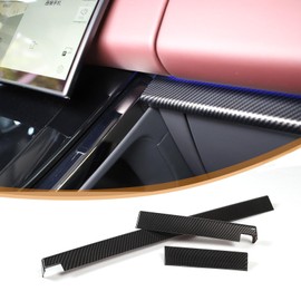 Heutamo Center Console Dashboard Panel Trim Cover Compatible with Land Rover Range Rover Sport Accessories 2023 2024, Carbon Fiber Dashboard Panel Trim Frame Interior Accessories