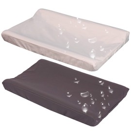 Belsden 2 Pack Waterproof Changing Pad Cover, Soft Microfiber Diaper Change Table Sheets for Baby Boys and Girls, Fit 32" x 16" Changing Pad, Machine Washable Durable, Dark Grey & Apricot