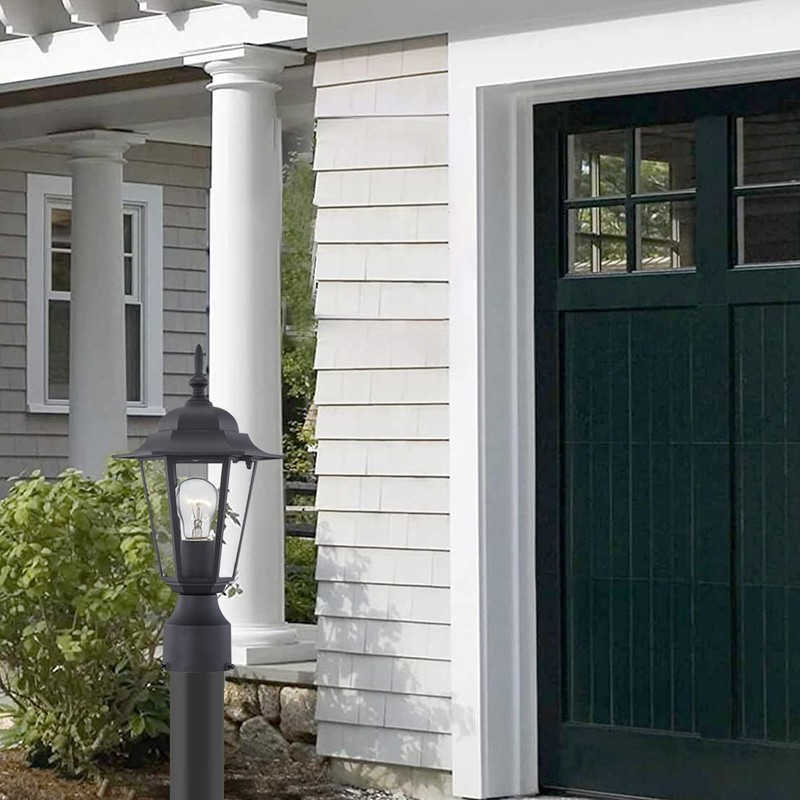 WISBEAM Outdoor Post Light, Pole Lantern, E26 Base 60W Max,