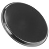 QWORK Restaurant Grade 14-Inch Round Non-Slip Tray, 4 Pack, Black