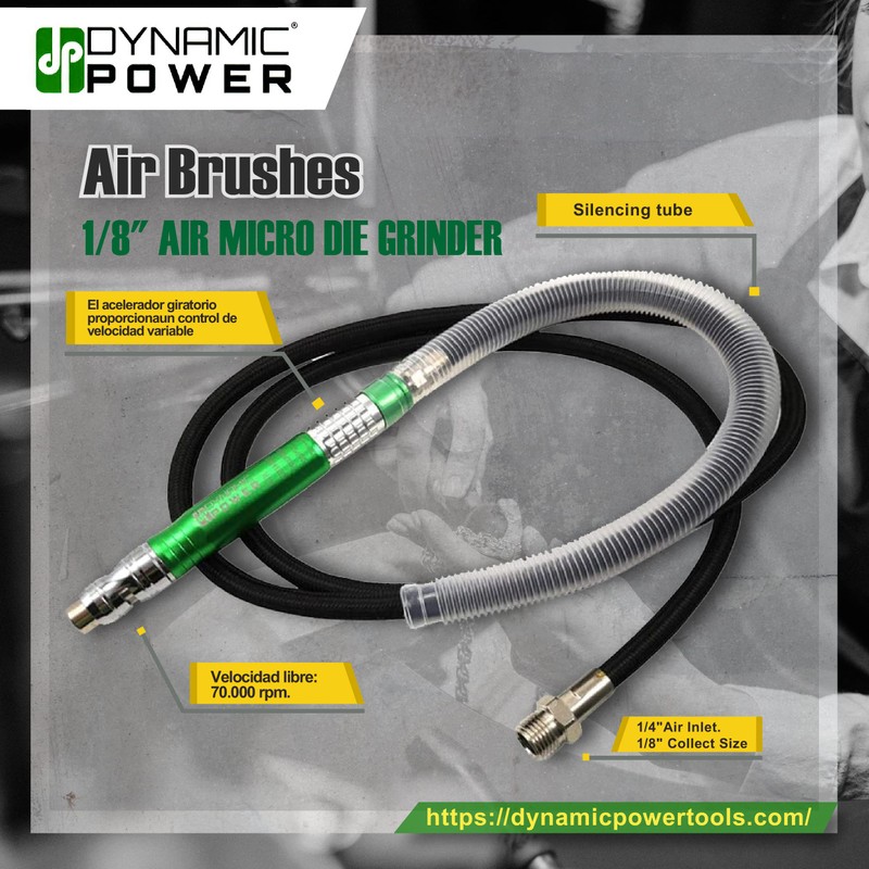 DYNAMIC POWER Precision 1/8" Air Micro Die Grinder with Bonus
