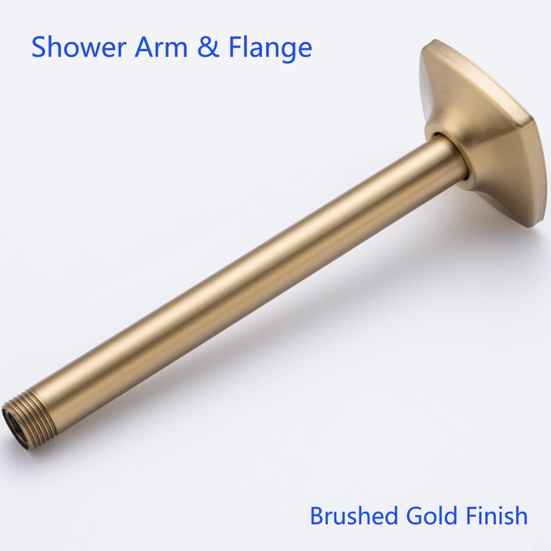 SWHYGER 8 Inch Ceiling Mount Shower Arm and Flange,Straight Arm