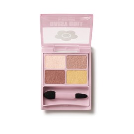 DAISY DOLL by MARY QUANT Eye Color Palette BR-04 Honey Brown, 0.2 oz (5.1 g), Sheer Color, Gradation, High Brightness Glitter Blend, Eye Shadow